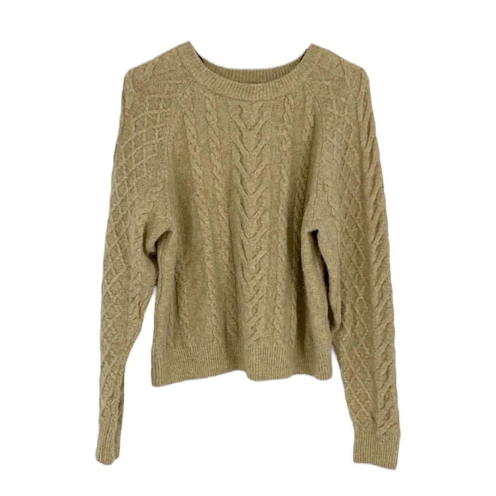 H&M Cable knit Fisherman Coastal Sweater SZ XS Tan